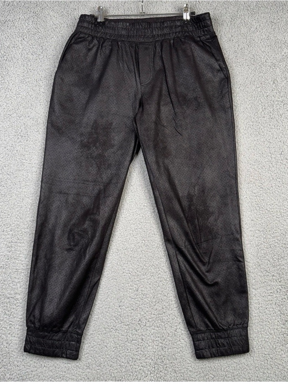 Club Monaco Pants Womens Size 4 Black Textured Drawstring Joggers Stretch